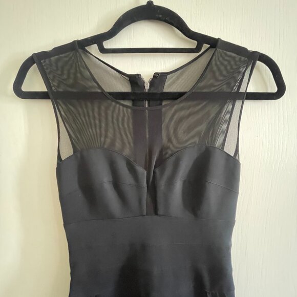 BCBGMAXAZRIA Black/White Bandage Maxi Alai Dress - Picture 4 of 5